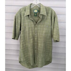 Vintage Cabella's Outfitters Series Men's Medium Short Sleeve Shirt Green ECU